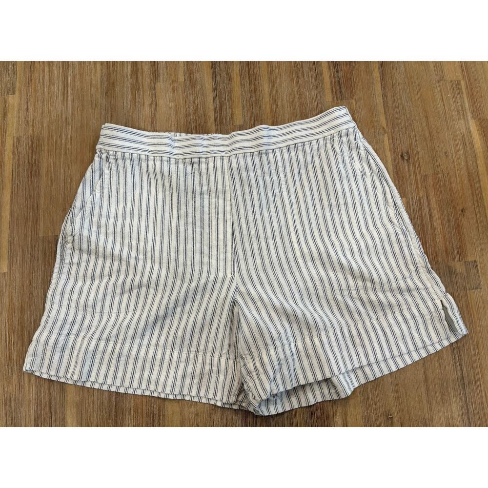 Banana Republic Shorts Navy and White Hi-Rise Pull On Size L